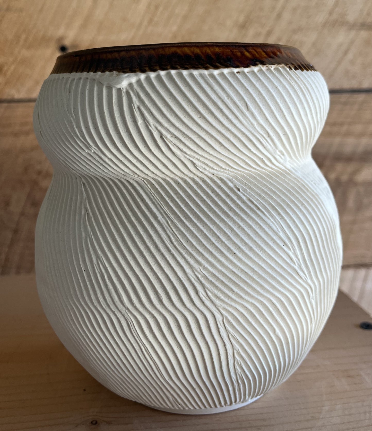 spiral textured vase
