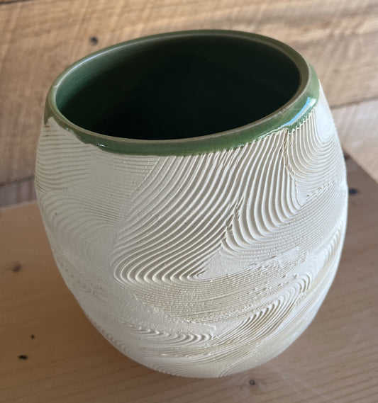organic wave texture vase